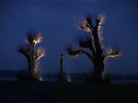 Xanten : Hagelkreuz bei Wardt am Abend